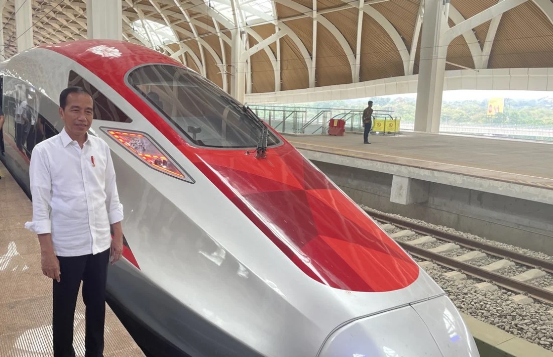 Presiden Joko Widodo Uji Coba Kereta Cepat  Jakarta – Bandung